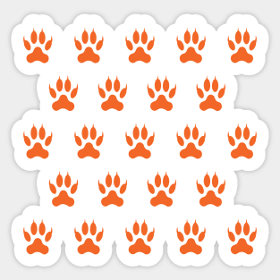 Orange Tiger Paw Sticker